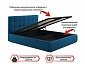Мягкая кровать "Selesta" 1400 синяя с матрасом АСТРА с подъемным механизмом - фото №5