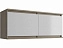 Челси Полка навесная (Антресоль малая) (Белый глянец, Дуб Сонома), ЛДСП - миниатюра