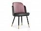 Penelopa dark gray / PINK /  black / gold Стул на металлокаркасе - фото №2