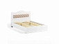 Кровать 1400 с мягким элементом Монако МН-8 + МН-8А белое дерево - фото №5