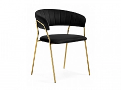Kamelia 1 black / gold Стул на металлокаркасе - фото №1, Woodville18174