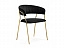 Kamelia 1 black / gold Стул на металлокаркасе, велюр - миниатюра