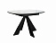 Стол DikLine SFK110 стекло белое мрамор глянец/подстолье черное/опоры черные (2 уп.),  - миниатюра