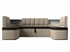 Кухонный п-образный диван Тефида, экокожа - миниатюра
