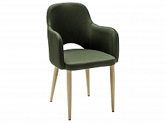 Кресло Ledger темно-зеленый/нат.дуб - фото №1