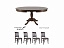 Комплект для кухни, стол Леонардо + 4 стула Ричмонд орех/ромб, ткань - миниатюра