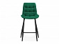 Алст велюр зеленый / черный Барный стул - фото №4