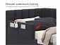 Мягкая кровать Milena с бортиком 900 темная с подъемным механизмом - фото №5