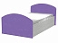 Юниор-2 Детская кровать 80, матовый (Сиреневый, Дуб белёный), сиреневый - миниатюра