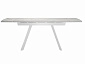 Стол DikLine UK120 Керамика Белый мрамор/подстолье белое/опоры белые - фото №4