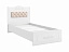 Кровать 900 с настилом и мягким элементом Италия ИТ-10 + ИТ-10А белое дерево, велюр - миниатюра