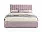 Мягкая кровать с тумбами Olivia 1600 лиловая с подъемным механизмом - фото №8