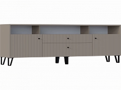 Оливия Тумба ТВ (Шарли мокко, Глиняный серый) - фото №1, mdmMF-000085693