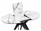 Рикла 110(150)х110х76 белый мрамор / черный Стол стеклянный - фото №6