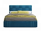 Мягкая кровать Tiffany 1600 синяя с подъемным механизмом с матрасом ГОСТ - фото №6