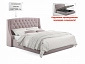 Мягкая кровать "Stefani" 1600 лиловая с подъемным механизмом - фото №3