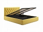 Мягкая кровать Verona 1400 желтая с подъемным механизмом - фото №4