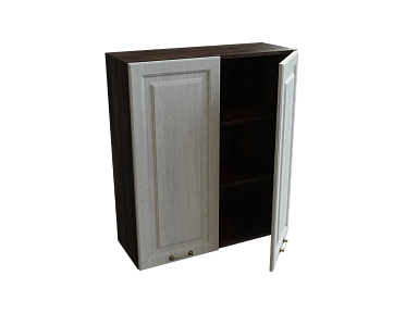Шкаф В809 с 2-мя дверцами Ницца ДБК/ДУБ/СЕР Ф50Н - фото №1, 888_ММК-00017729