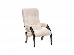 Кресло для отдыха Модель 61 Венге текстура, к/з Varana cappuccino - фото №1