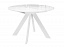 Стол DikLine SFC110 d1100 стекло Оптивайт Белый мрамор/подстолье белое/опоры белые,  - миниатюра