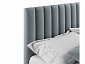 Мягкая кровать Olivia 1800 серая с подъемным механизмом - фото №6