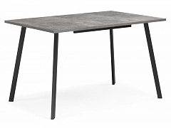 Кортни 120 (160) x 80 бетон светлый / черный матовый Стол деревянный - фото №1