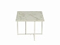 Скарлетт стол журнальный квадратный с рамкой мрамор белый/белый - фото №3