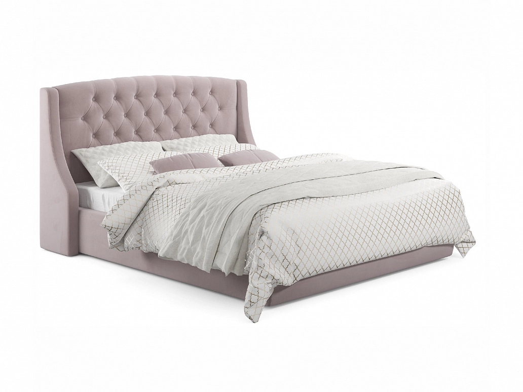 Мягкая кровать "Stefani" 1600 лиловая с подъемным механизмом - фото №1