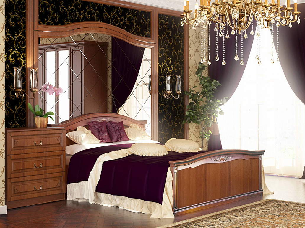Мебель для спальни цвет итальянский орех