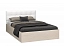 Кровать с подъемным механизмом Селена 160х200, дуб/экокожа белая, искусственная кожа - миниатюра