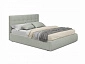 Мягкая кровать Selesta 1400 кожа серый с подъемным механизмом - фото №2