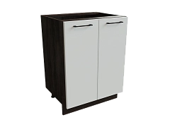 Шкаф Н600 с 2-мя дверцами Мемфис ДБК/БЕЛ/СОФТ Ф40 - фото №1