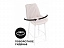 Седа К крутящийся молочный / белый Барный стул, велюр - миниатюра
