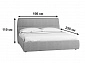Кровать с ортопедическим основанием и ящиком Сканди 1.8 Грей - фото №3