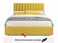 Мягкая кровать Olivia 1600 желтая с ящиками - фото №8