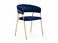 Kamelia 1 dark blue / gold Стул на металлокаркасе - фото №2