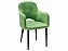 Кресло Ledger зеленый/черный, микровельвет - миниатюра