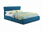 Мягкая кровать Ameli 1400 синяя с подъемным механизмом с матрасом ГОСТ - фото №2