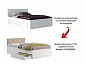 Полутороспальная белая кровать "Виктория" 1200 с выдвижными ящиками - фото №6