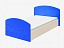 Юниор-2 Детская кровать 80, металлик (Синий металлик, Дуб белёный), синий металлик - миниатюра