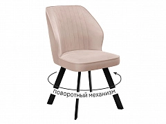 Стул DikLine 232 поворотный B03 BEIGE, ножки черные - фото №1, 99956149