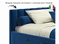 Мягкая кровать-тахта Milena 1200 синяя c ящиками - фото №7