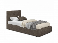 Мягкая кровать Selesta 900 кожа брауни с ортопедическим основанием - фото №1, mebel_stock_4665