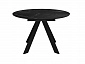 Стол DikLine SKC110 d1100 Керамика Черный мрамор/подстолье черное/опоры черные - фото №7
