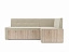 Кухонный угловой диван Таллин (98х166), вельвет бархатного типа, ЛДСП - миниатюра
