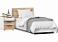 Урбан Кровать односпальная 900 с тумбой (Белый/Черный/Дуб золотой),  - миниатюра
