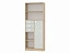 6-9426 шкаф стеллаж с дверкой Микки Дуб Ривьера/Пастельный зеленый, серый - миниатюра