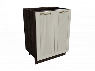 Шкаф Н600 с 2-мя дверцами Моцарт ДБК/КВАРЦ ГРЕЙ Ф40 - фото №1
