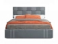 Мягкая кровать Tiffany 1600 серая с подъемным механизмом с матрасом PROMO B COCOS - фото №5
