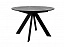 Стол DikLine SKC100 d1000 Керамика Серый мрамор/подстолье черное/опоры черные,  - миниатюра